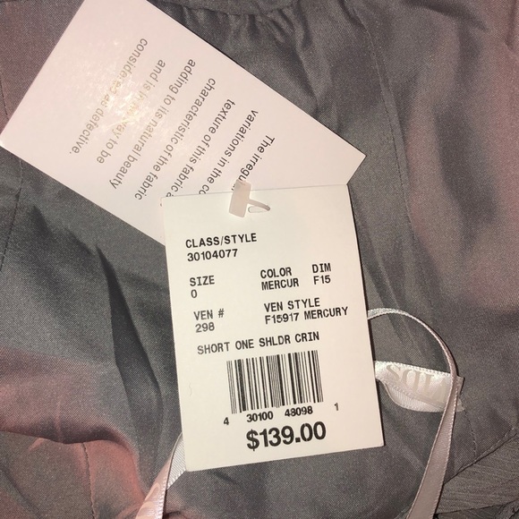 David's Bridal Grey Dress. NWT. 0 - Picture 6 of 8